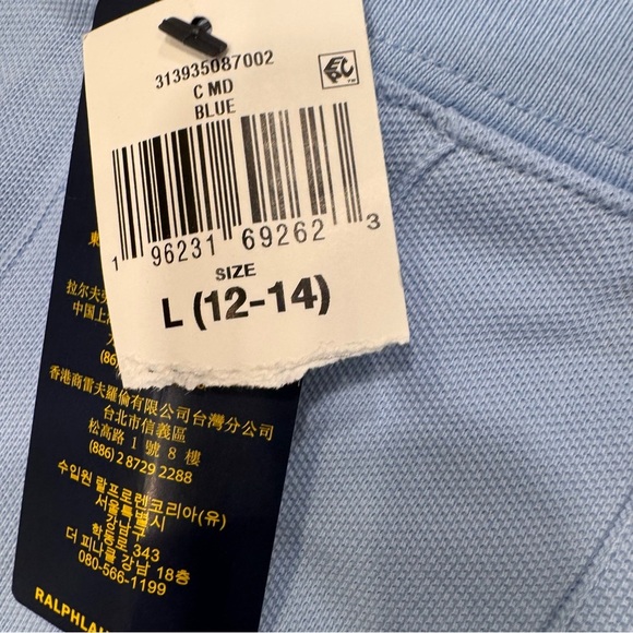 NWT Polo Ralph Lauren Big Girls Pleated Mesh Drawstring Skort Bluebell L (12-14) - Picture 4 of 11